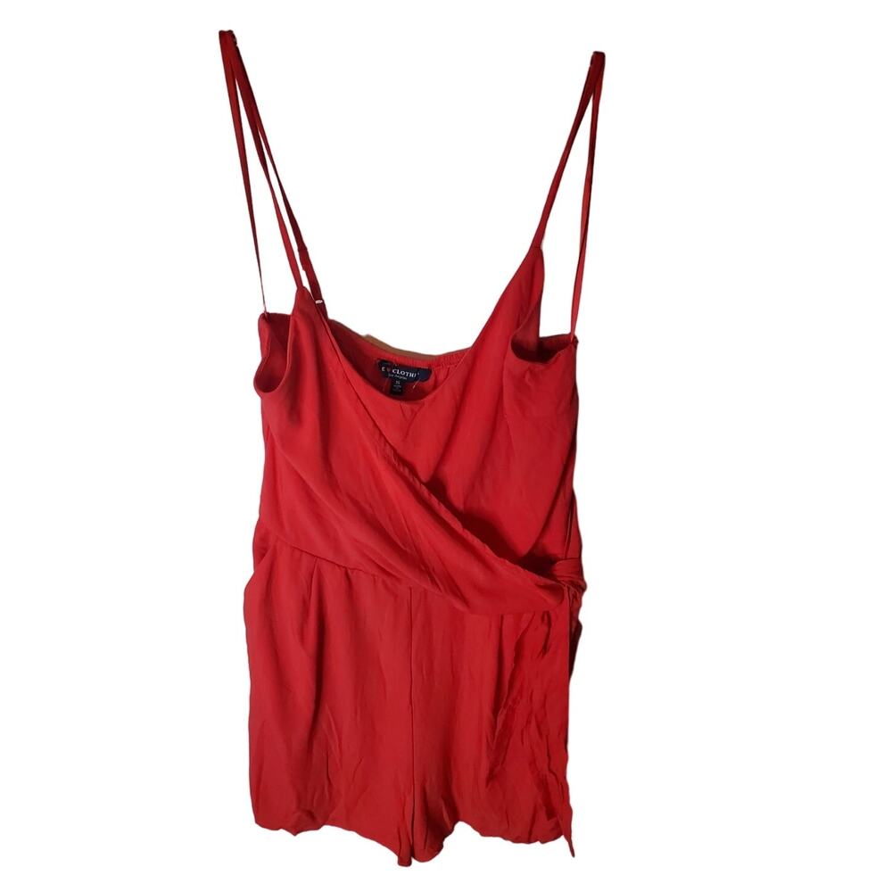 One Clothing Faux Wrap Cami Ramper, NWT, Small, Red